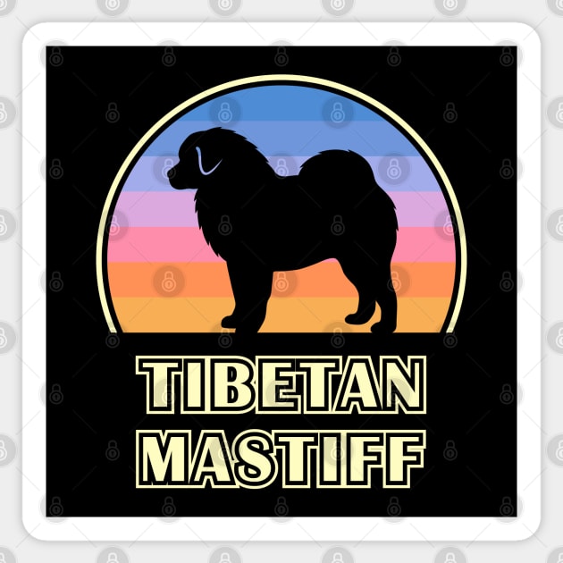 Tibetan Mastiff Vintage Sunset Dog Sticker by millersye